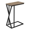 Monarch Specialties Accent Table - 25"H / Dark Taupe / Black Metal I 3249